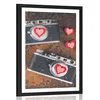 Plakat s paspartujem dva retro fotoaparata - 40x60 no frame