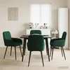 Trpezarijske stolice 4 pcs Baršun Tamnozelena 57 x 50 x 85 cm