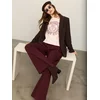 Sinsay - Wide leg pantalone sa mešavinom viskoze - tamno ljubičasta