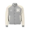 TOMMY HILFIGER Prehodna jakna VARSITY kremna/pegasto siva/bela