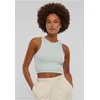Womens Cropped Rib Top - mint