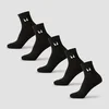 MP Unisex Ankle Socks (5 Pack) - Black - UK 6-8