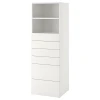 SMASTAD / PLATSA Biblioteka, bela bela/s 6 fioke, 60x57x181 cm