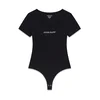 GUESS JEANS Bodi majica črna/bela