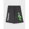 Sinsay - Pamučne kratke pantalone sa printom Minecraft - tamno siva