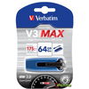 VERBATIM USB ključ V3 MAX 64GB, moder-črn