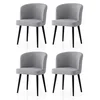 Hanah Home Set trpezarijskih stolica Soft 4115 V4, 4 komada, Svetlosivi
