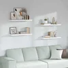 Polica na zidu Zidne 4 pcs Bijeli mramor 90 x 23,5 x 4 cm