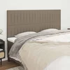 Vidaxl Vzglavje postelje sivo-rjavo 180x5x118/128 cm blago