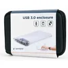 EE2-U3S9-6 Gembird USB 3.0 Externo kuciste za 2.5 SATA hard diskove 9,5mm transparentni + futrola