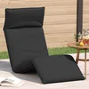 Sklopiva ležaljka za sunčanje crna 175x54x8,5 cm Oxford tkanina