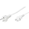 Goobay Priključni kabel IEC Goobay, [varnostni vtič - IEC vtičnicaC13], bele barve, 2 m, 96039