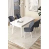 Hanah Home Set Trpezarijski sto i 4 stolice Arp, Teget-beli