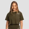GymBeam Women‘s Limitless Cropped T-Shirt Espresso