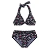 LASCANA Bikini  roza / črna / bela
