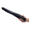 Master Series 10X Thrust Master Vibrating and Thrusting Dildo with Handle Black