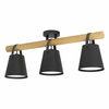 EGLO plafonjera BOYLE 3xE27 78 cm crna drvo koža 43635