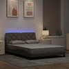 Okvir kreveta s LED-om bez madraca Taupe 140x190 cm tkanina