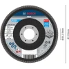 Lamelna brusna plošča PRO X571, 115 mm, G60