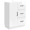 Kreveta s ladicama Bijela visokog sjaja 66 x 34,5 x 87 cm