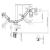 GEMBIRD MA-DA2P-01 Gembird Podesivi dupli stoni drzac za monitor, tilt,17-32 max.2x9kg (44281)