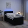 vidaXL Postelja boxspring z vzmetnico Črna 100 x 200 cm Blago