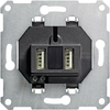 GIRA VLOŽEK Z 2 USB-PRIKLJUČKOMA GIRA 235900, BELE BARVE
