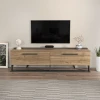 Hanah Home TV Komoda Astrid, 163,8x46,8x36,6 cm, Braon-Crna