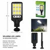 KMT Solarna LED lampa 108COB, Crna