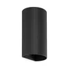 FARO 40543 - Zidno svetlo SOLE, 2x GU10/8W/230V, crno, rebrasto, okruglo