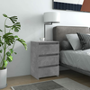 vidaXL Nočna omarica betonsko siva 40x35x62,5 cm iverna plošča