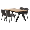 SANDBY D160 sto natur hrast + 4 PEBRINGE siva/crna