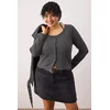 Trendyol Curve Ženska bluza Tbbaw26Af00085, Antracit