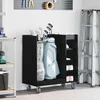 vidaXL Golf omara s kolesom Enobarvno Črna Orehovina 65 x 45 x 98 cm