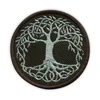 shumee Našitek Drevo življenja - črno-srebrn - magnetna podlaga - vezen našitek/značka/emblem