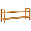 Stalak za cipele s 2 police 100x27x40 cm od masivne hrastovine