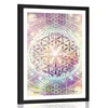 Plakat s paspartujem Mandala v zanimivem dizajnu - 40x60 black