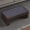 Stolić s beskonačnim LED svjetlima boja hrasta 90x50x30 cm