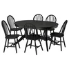 ROSENTORP / SKOGSTA Sto i 6 stolica, crna/crna, 160/215x110 cm