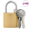 U zaključavanje s ključevima 100 pcs Mjed Željezo