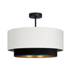 Plafonski luster NATIA 1xE27/60W/230V, prečnik 45 cm, bela/crna