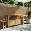 Konzolna stolica s policom Prirodna 110 x 35 x 75 cm Bambus