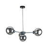 Luster na sajli KALIOPE II 4xE14/50W/230V crna/zadimljena crna