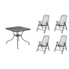 eoshop Kovinski vrtni set Eoshop 23: miza + 4 nastavljivi stoli