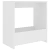 Vidaxl Stranska mizica bela 50x26x50 cm iverna plošča