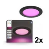 Philips - SET 2x LED RGBW, prigušiva, ugradna svetiljka za kupatilo Hue SLIM LED/12W/230V IP44