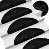 Prostirke za stepenice 10 kom 56x17x3 cm Crne poluokrugle