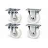 Set točkića za nameštaj 1811009-1, mali, 4 komada, Beli
