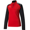 Majica z dogimi rokavi Puma teamIGA 1 4 Zip Top W Red- Ba