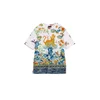 Desigual Majica temno modra/zelena/oranžna/bela